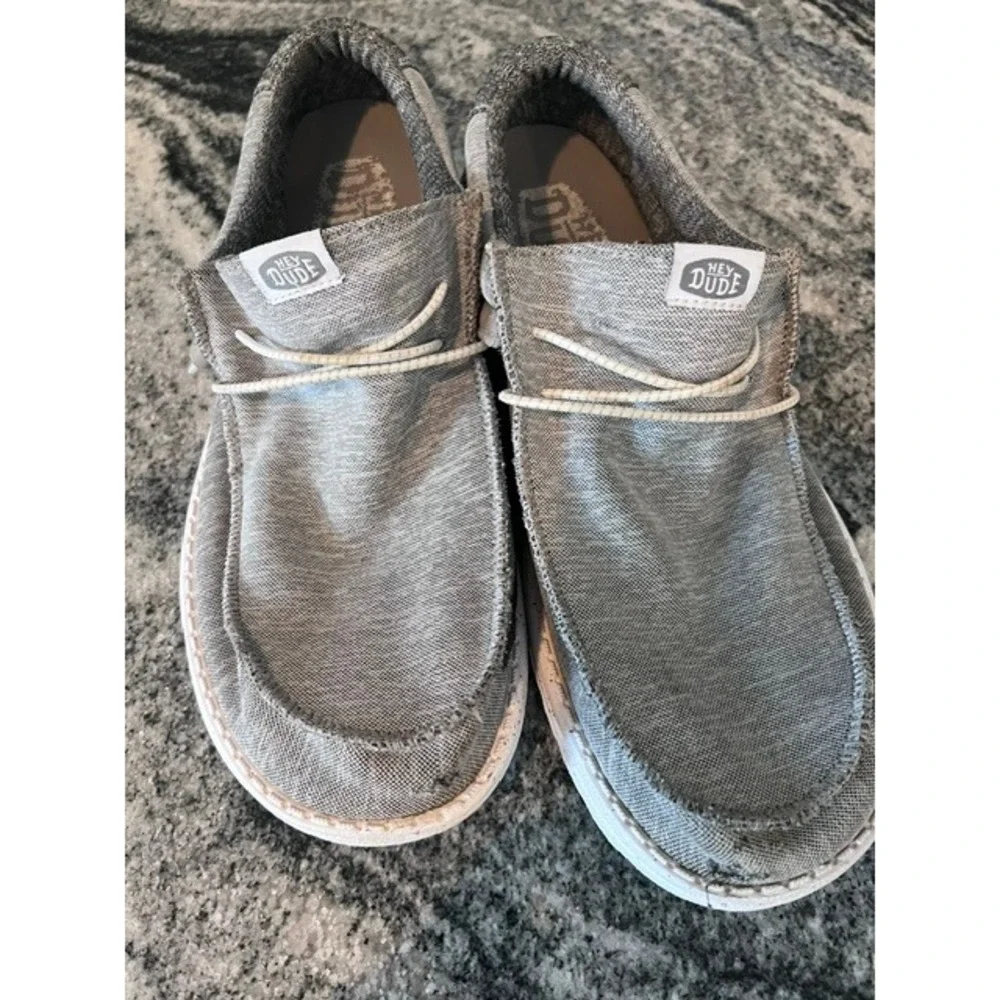 Hey Dude Wally Sport Loafers Men 12 Grey Good Casual Lightweight Slip On Shoes